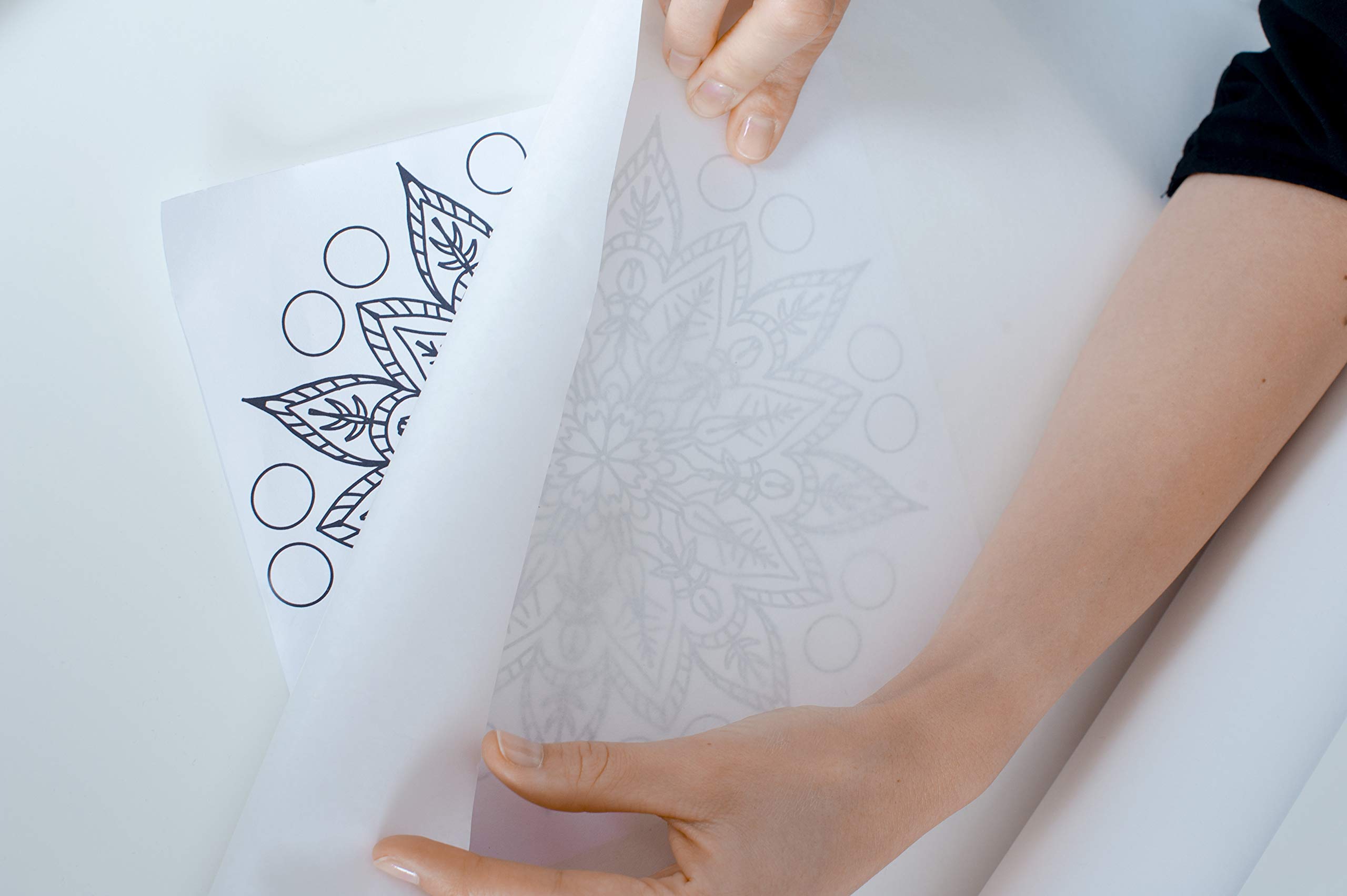 papel de patrón a prueba de lágrimas (91,4cmx50m) trazar los dibujos es fácil! Versátil papel transparente para coser, dibujar, hacer artesanías y papel de seda
