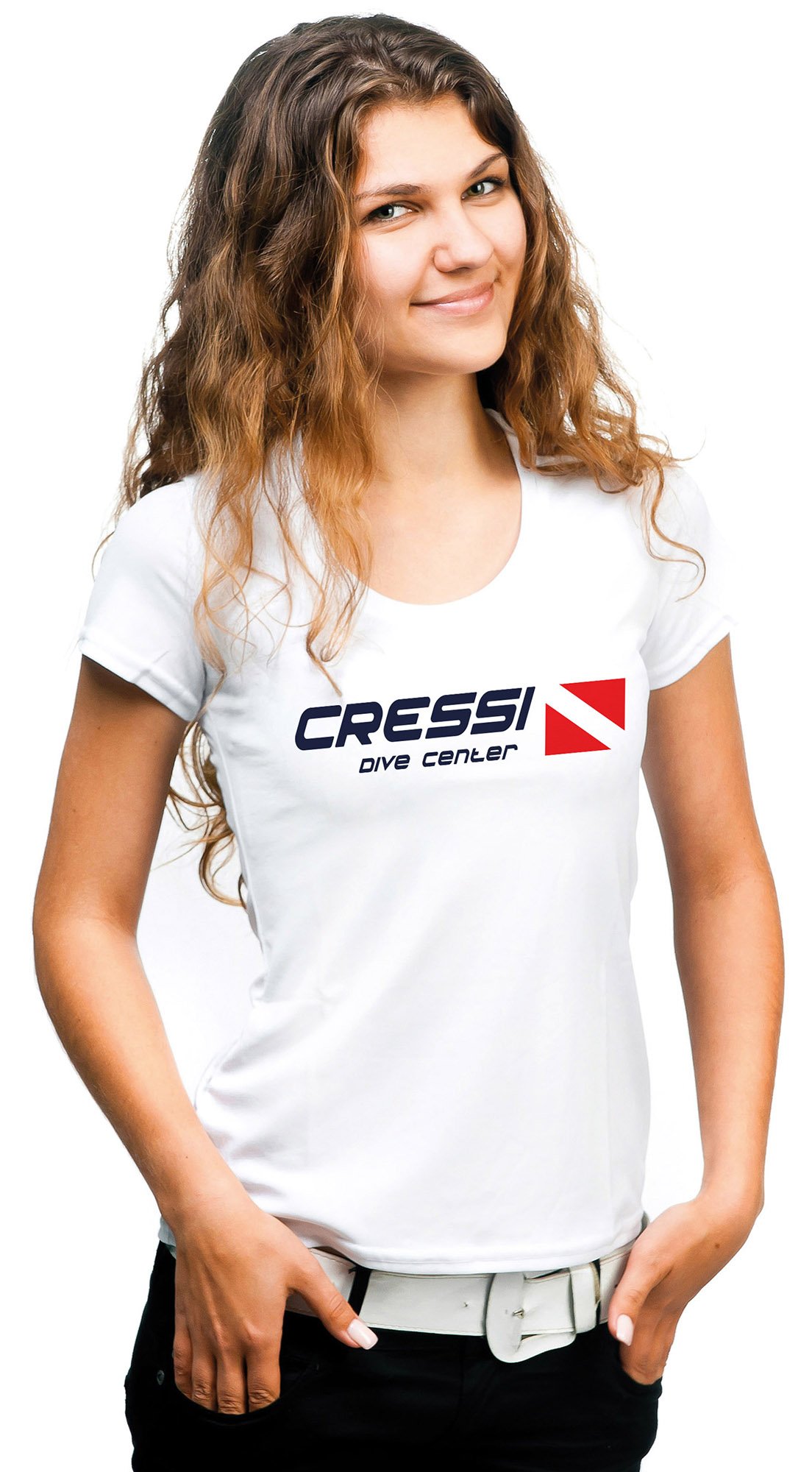 Cressi Women T-Shirt Dive Center T-shirt - White, L