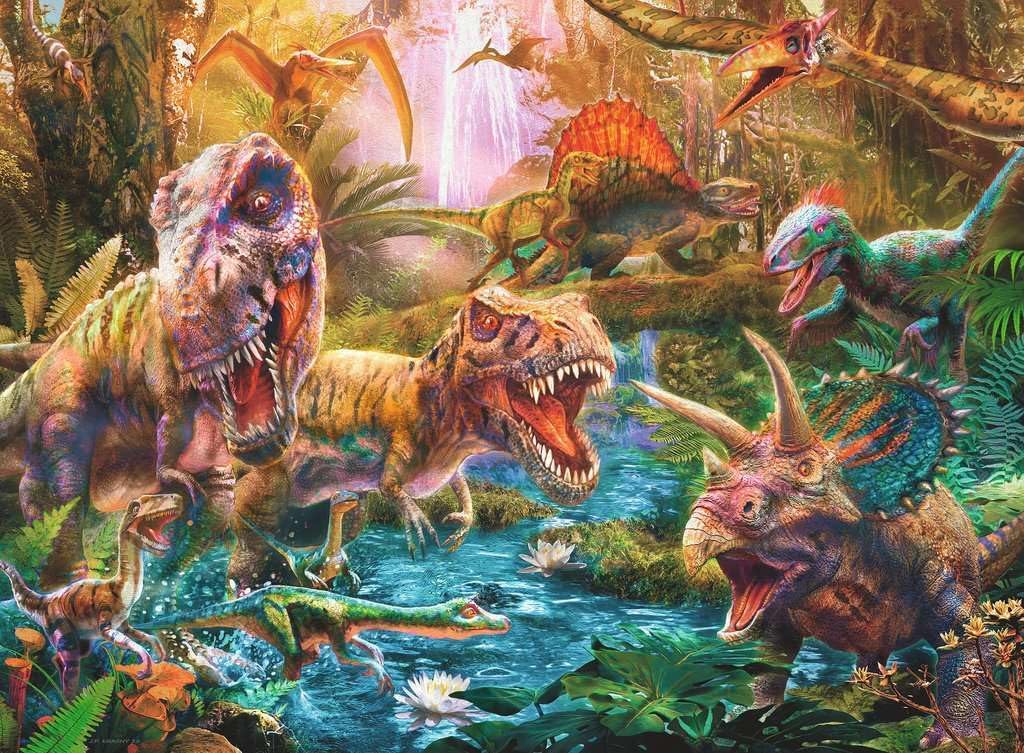 Ravensburger T-Rex Attack Dinosaur Jigsaw Puzzle for Kids Age 7 Years Up - 150 Pieces