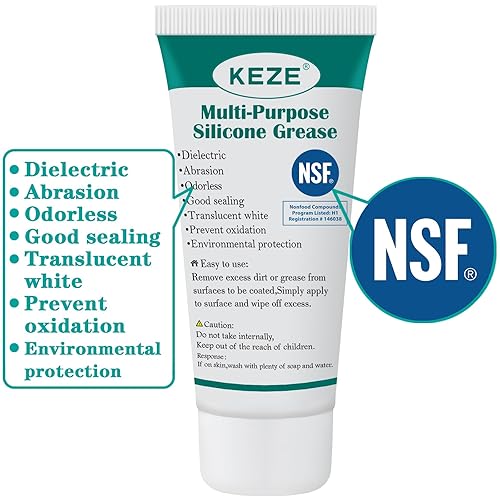 Miniatura 3 de KEZE Tubo de Grasa de Silicona PTFE Lubricante Sintético Grasa para Puerta Corredera Lubricación Automotriz Lubricante de Sello de Inodoro RV para