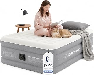 Twin XL Air Mattress with Built-in Pump 18in, Fabric-Laminated