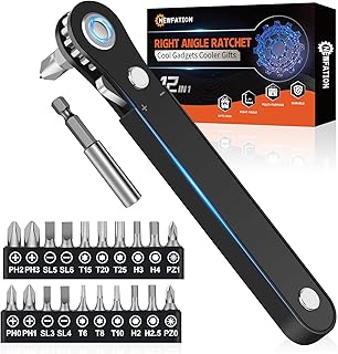 Compact Right Angle Ratcheting Screwdriver – Perfect EDC Tool for Tight Spaces