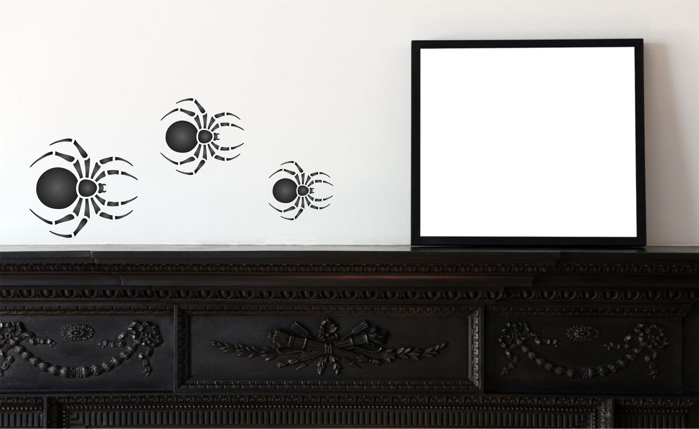 Spider Stencil - 6 x 6.5cm (S) 3.5 x 4cm (XS) - Reusable Halloween Animal Insect Bug Wall Stencil Template - Image 3