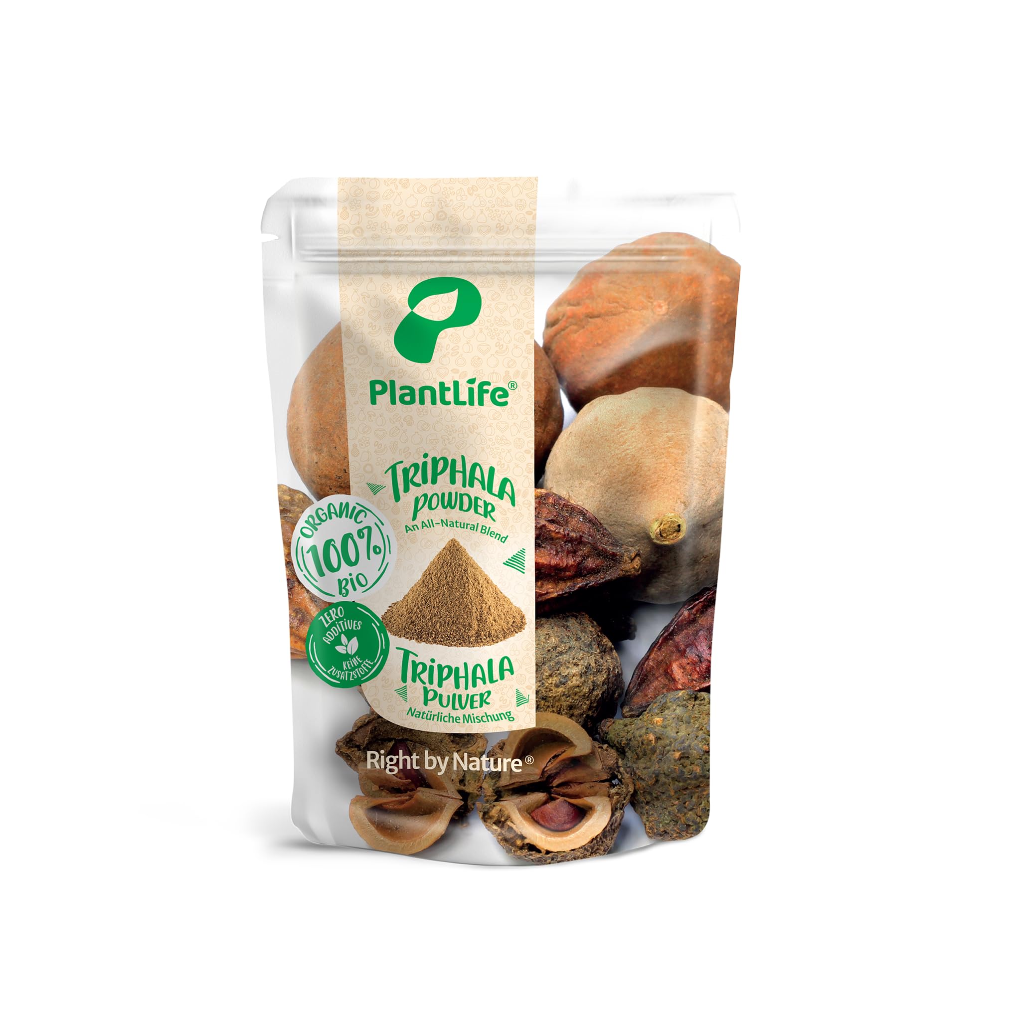 PlantLife BIO Triphala Polvere 700g - Pura Polvere Ayurveda - Vegano - 100% Riciclabile