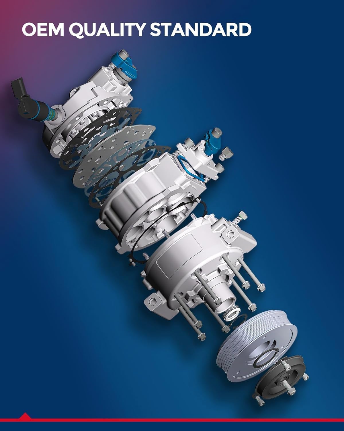 KAX 78334 Air Conditioner AC Compressor with Clutch, Replacement for Toyota Camry 1994-2001, Avalon 1995-1999, Solara 1999-2003, ES300 1994-1998, 3.0L, 88320-3303084, 88320-33030, 88320-33030