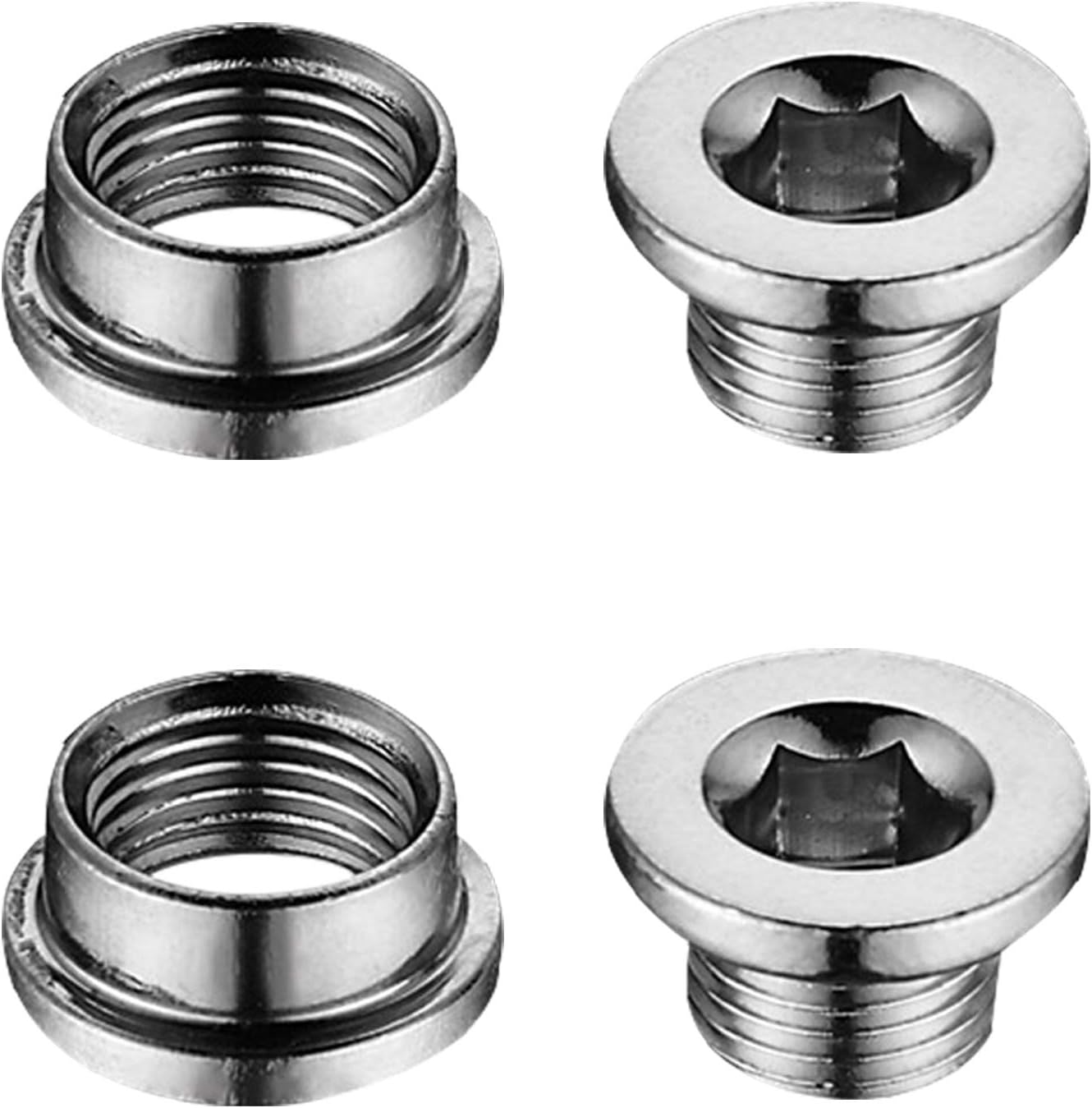 Rear Derailleur Hanger M8 Chainring Mounting Fastener Dropout - Pack of 2 ( 2 Nuts / 2 Bolts)