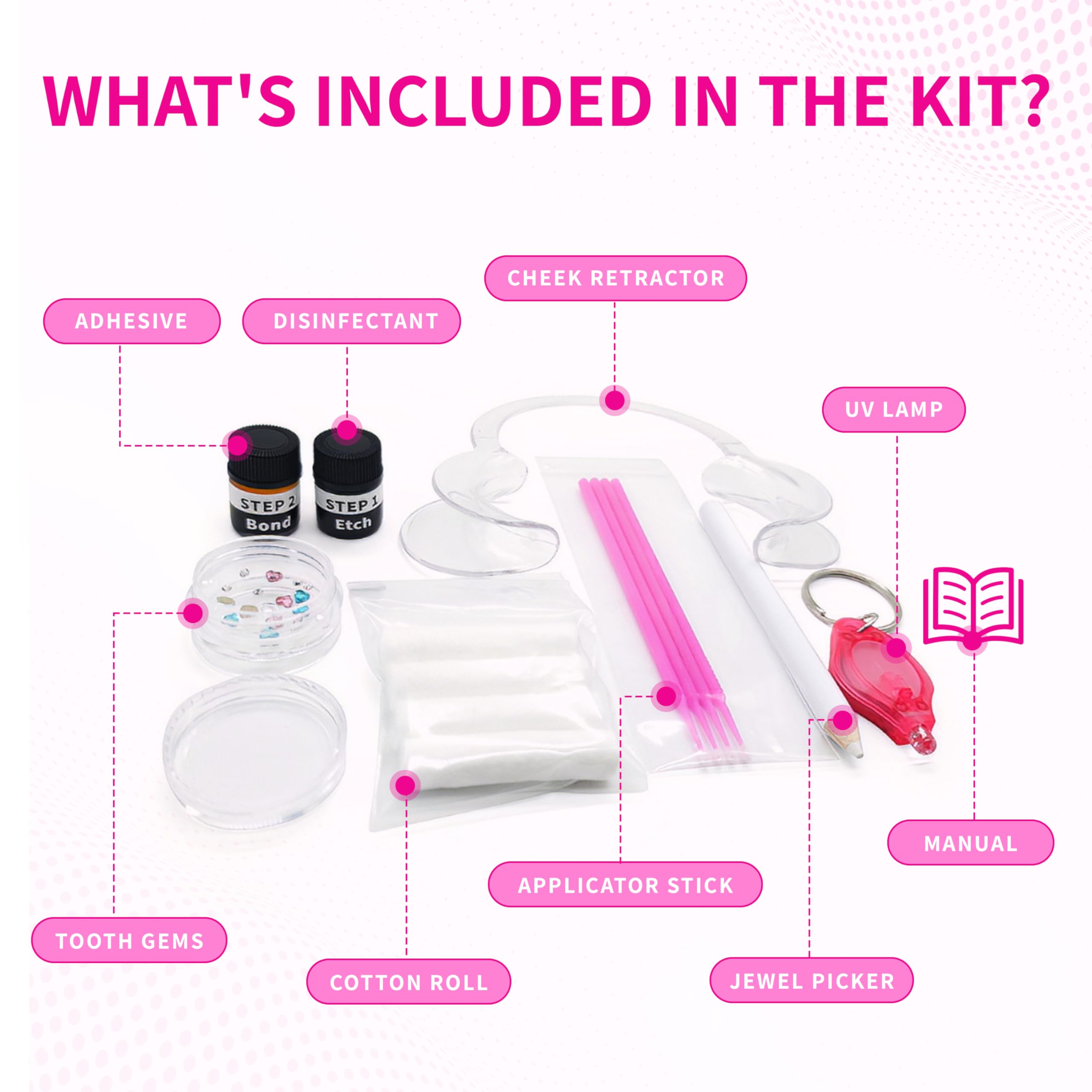 SelfGem DIY Zahnschmuck Set - 6 Zahnsteine Für Zu Hause - Einfache Anwendung Ohne Zahnarzt