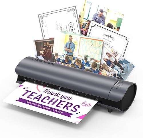 Máquina laminadora de presentación de oficina de 11 x 17 pulgadas con hoja de laminación A3A4A5, máquina laminadora térmica en frío de 35 mil de 13