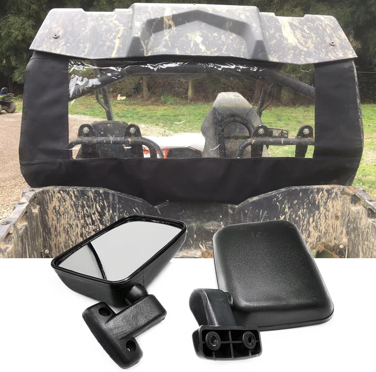 Zforce 500 800 Side View Mirrors (Left+Right) Compatible with CFMOTO Uforce 500 800,Zforce 500 800 Accessories(7030-260110, 7030-260120)