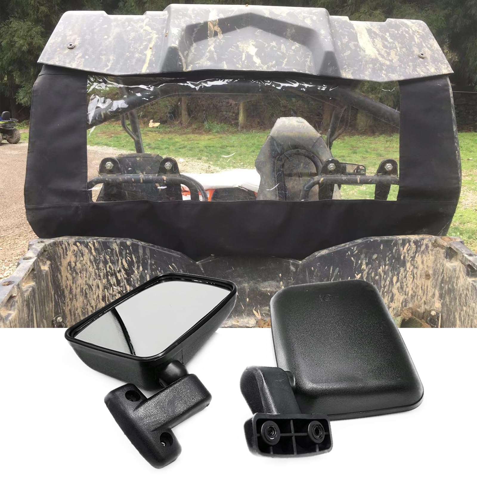 UTV 1.75" - 2" Rear View Side Mirrors Kit For CFMOTO ZFORCE 500 - Foto 3