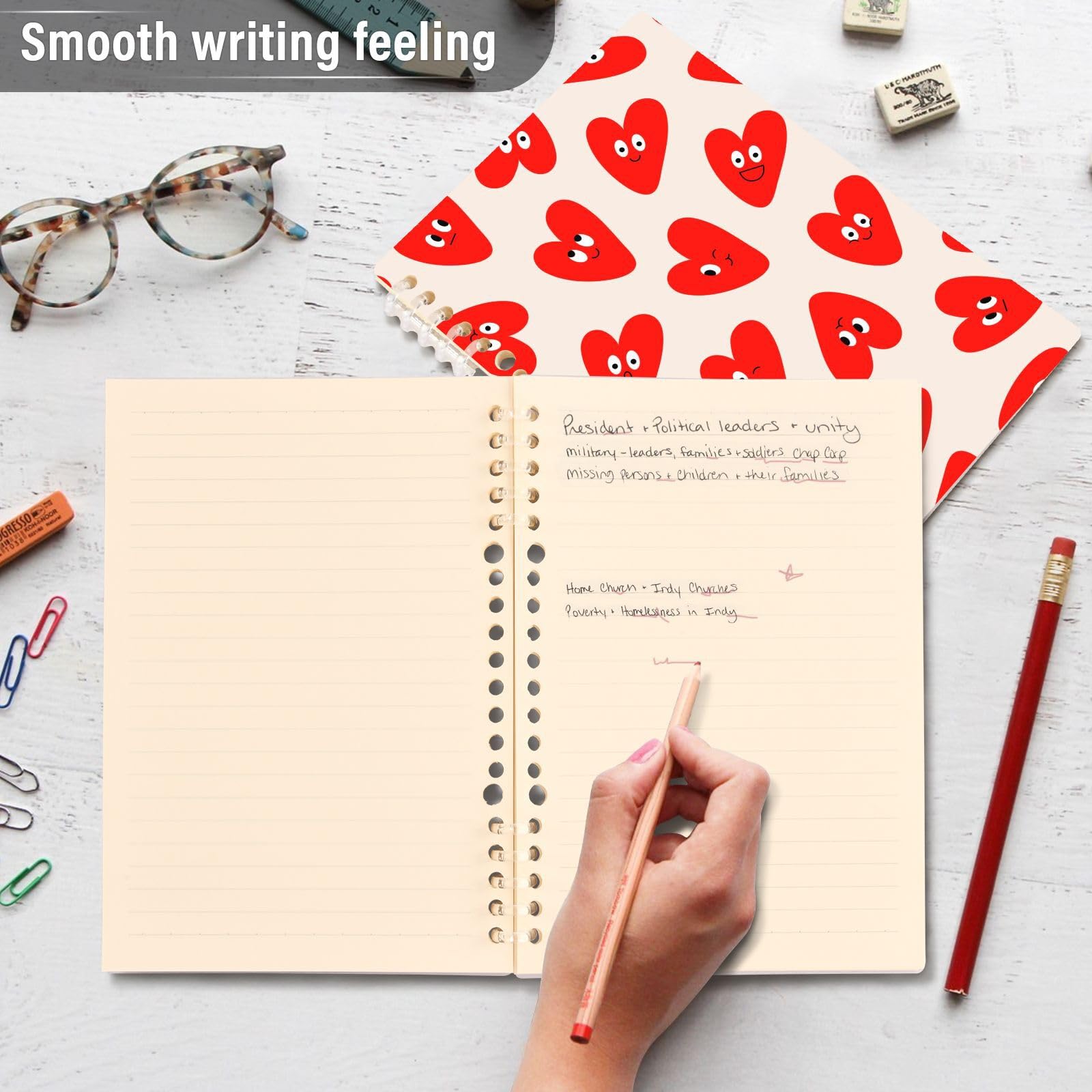Amazon | MOMORIN ノート ソフトリングノート A5 リングノート 横罫