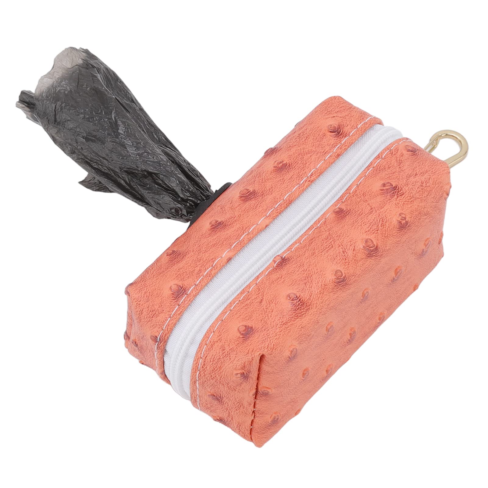 CHICIRIS Hundekotbeutelspender, tragbar, bequem, mit Reißverschluss, Orange