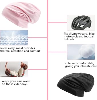 2 Berretti Estivi Donna Sottili – Slouchy Chemo Con Fiocco, Traspiranti E Elastici (Rosa E Nero)