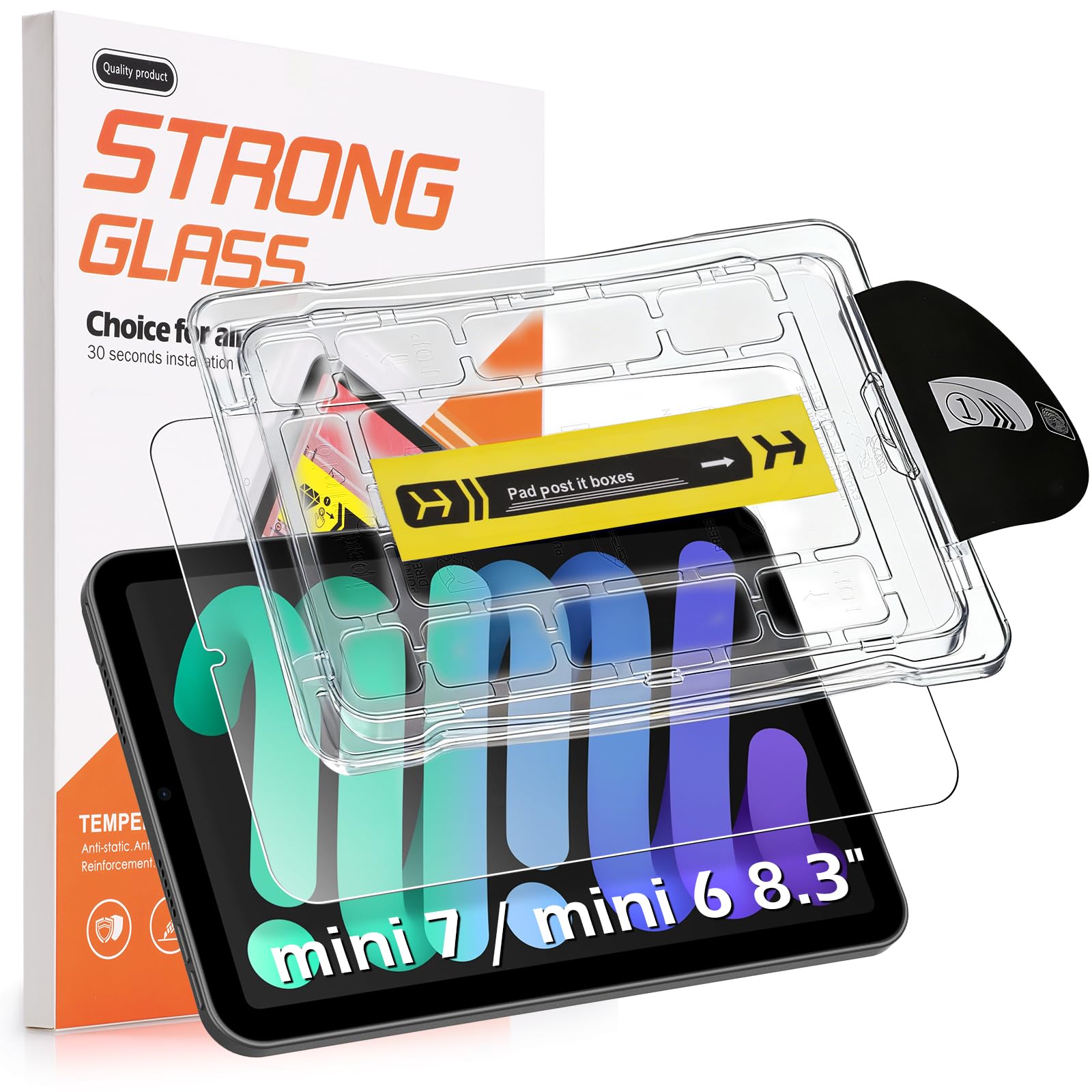 Photo 1 of Hianjoo Tempered Glass Screen Protector for iPad Mini 6/7 (8.3-inch)