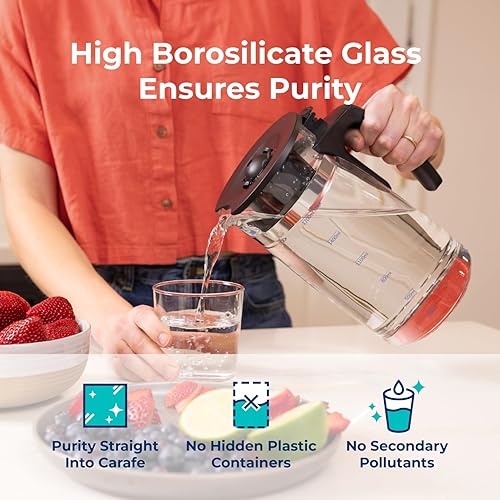 Miniatura 3 de Bluevua Jarras de repuesto de filtro de agua de ósmosis inversa, tarro de repuesto para purificador de agua Ropot100 de encimera-1700ML