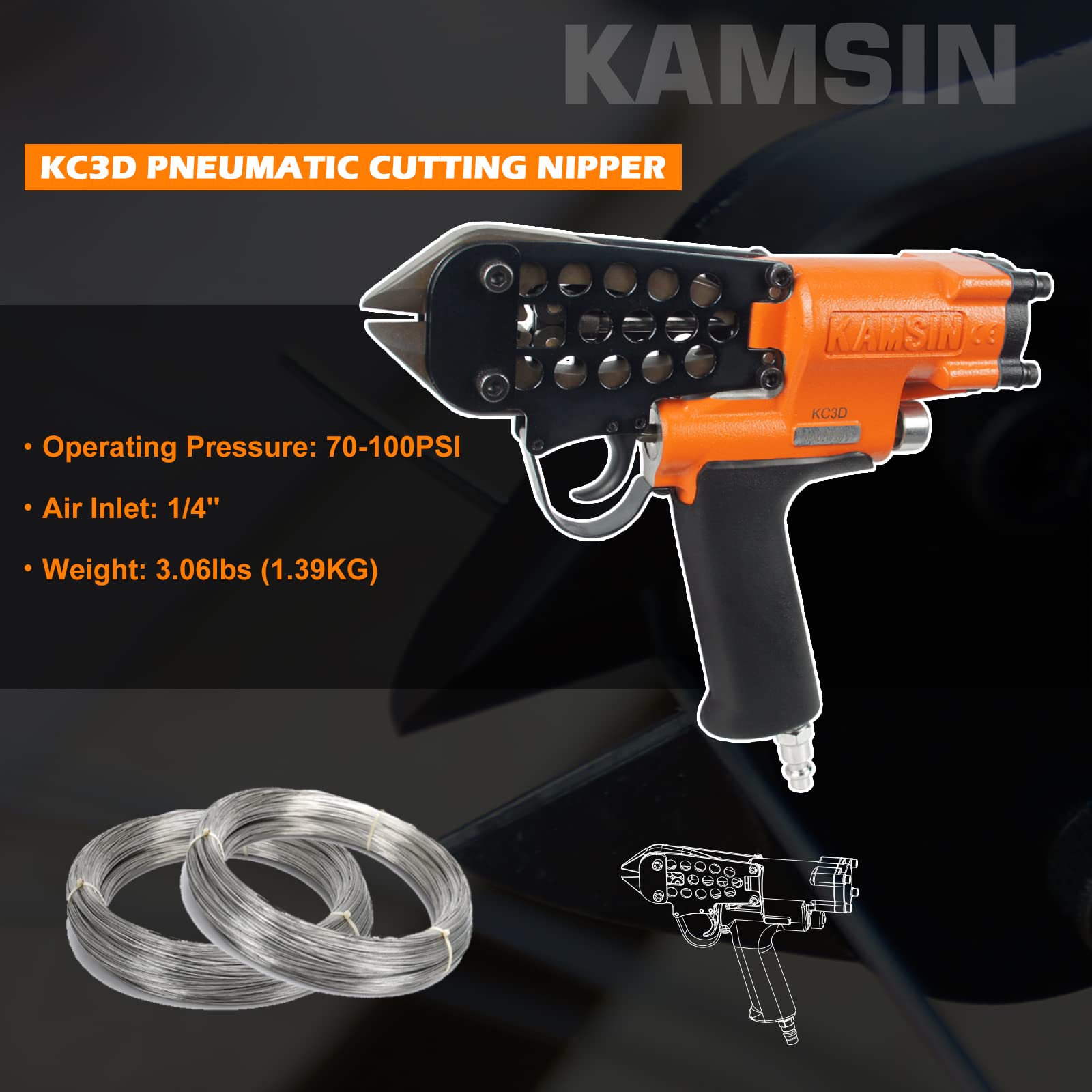 KC3D Pinze pneumatiche per il taglio del filo, pinza per taglio
