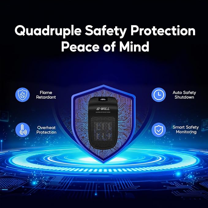 Calefactor Eléctrico Portátil Cerámico PTC 600W 120V miniatura 6