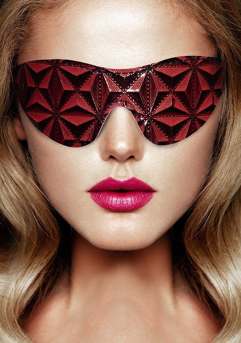 Ouch Luxury DiamondPattern Eye Mask Bur OU348bur
