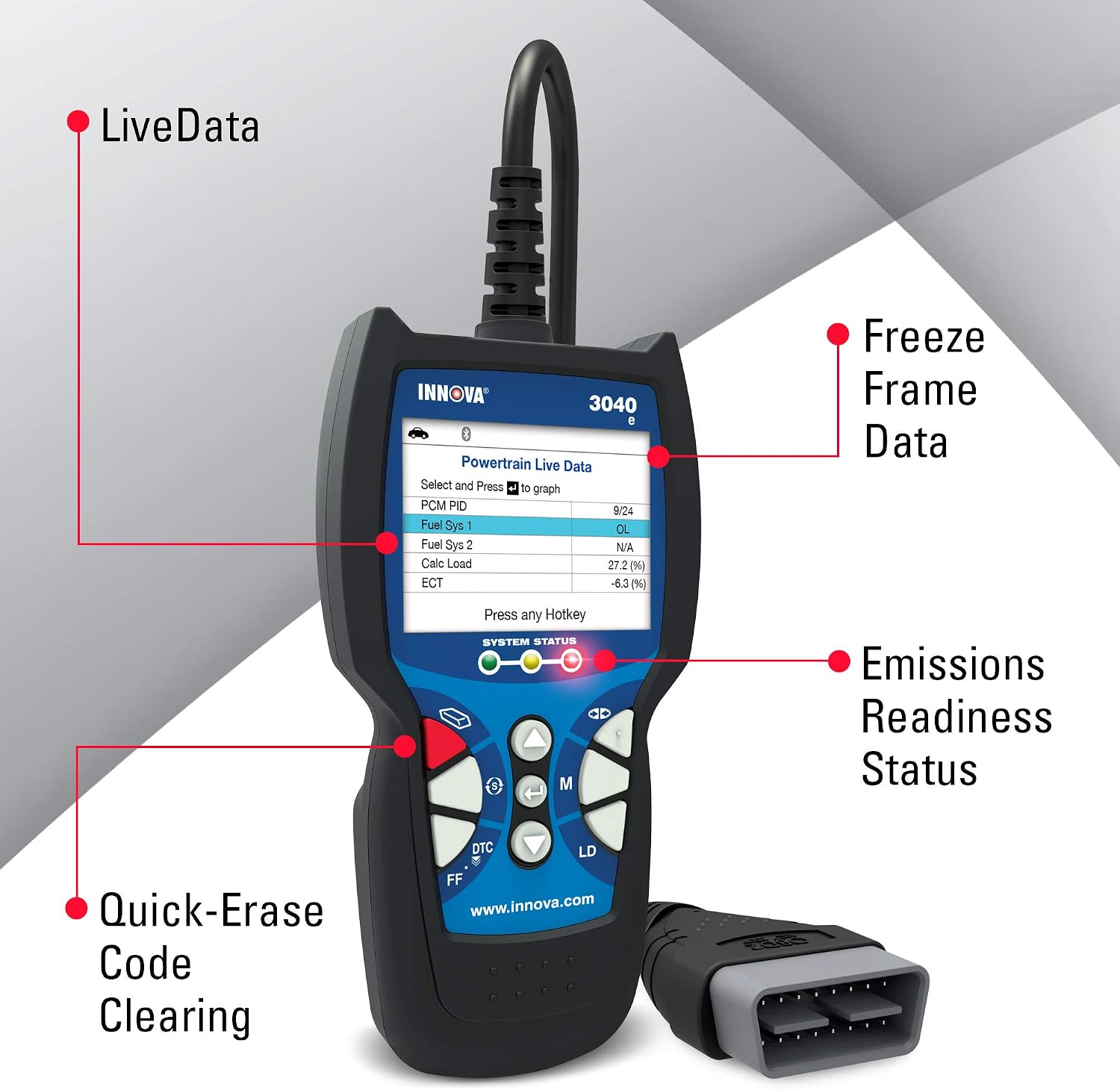 Innova 3040e Scanner / Car Code Reader with Live Data