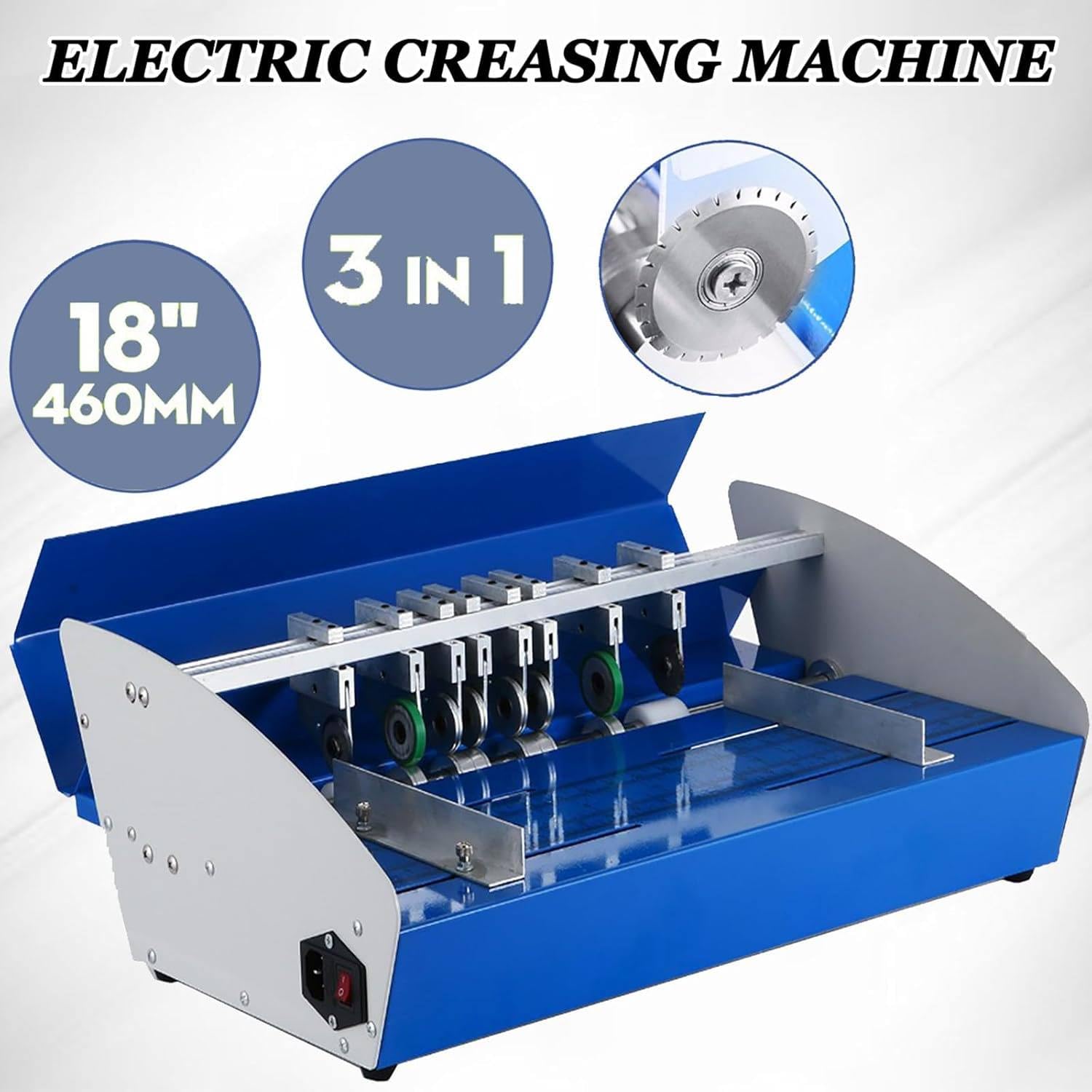 Máquina perforadora eléctrica 3 en 1, perforadora de papel resistente, para documentos, cartón, 520 mm