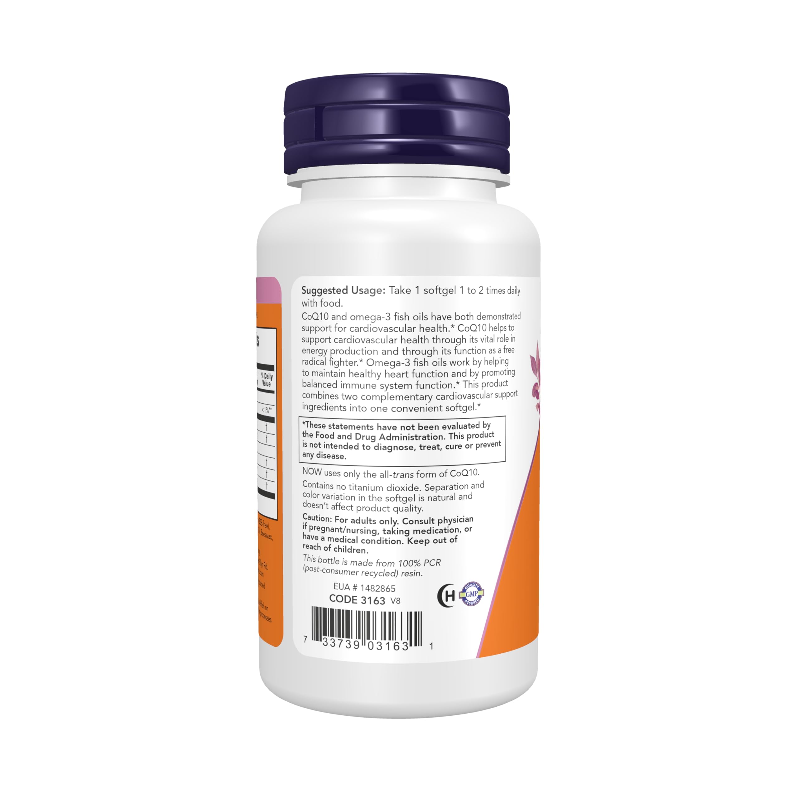 NOW Supplements, CoQ10 60 mg with Omega 3 Fish Oil, 60 Softgels — Amazon image 3
