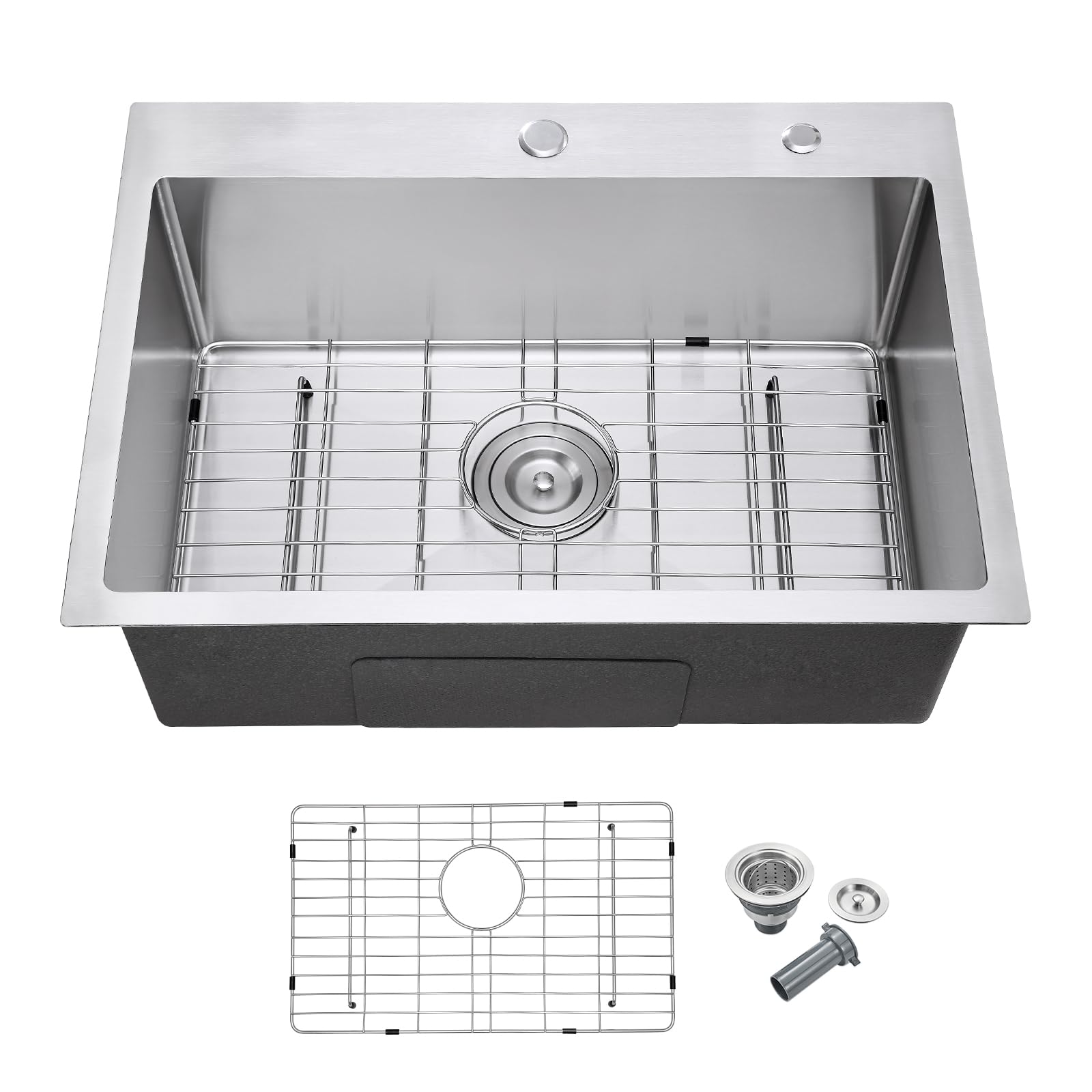 Snapklik.com : 27 Inch Drop In Kitchen Sink - MENATT 18 Gauge Stainless ...