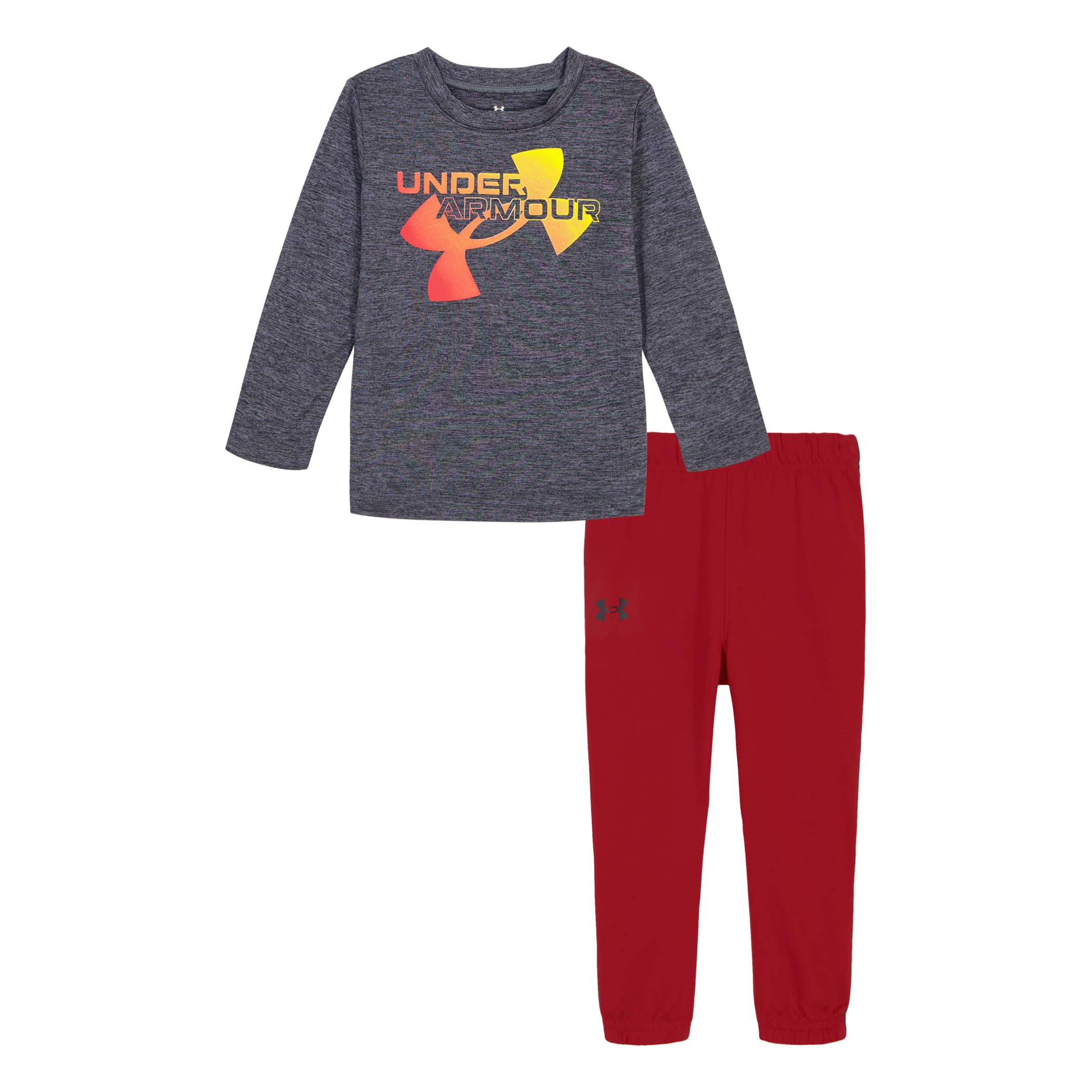Under Armour boys Long Sleeve Shirt and Jogger Set, Durable Stretch and Lightweight