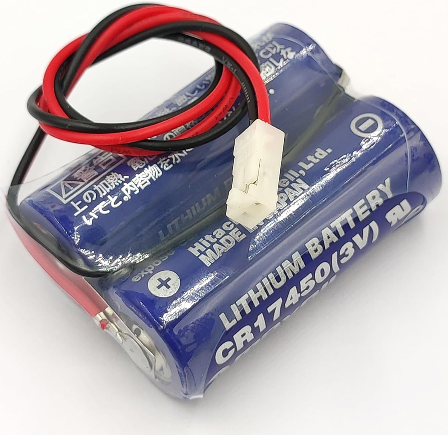 (3-Pcs) 2CR17450 CR17450 3V 2600mAh Non-Rechargeable Lithium Battery Pack for Mazak Transfer Machine Detection CR17450-2WK27/ D80UB016170 PLC Battery