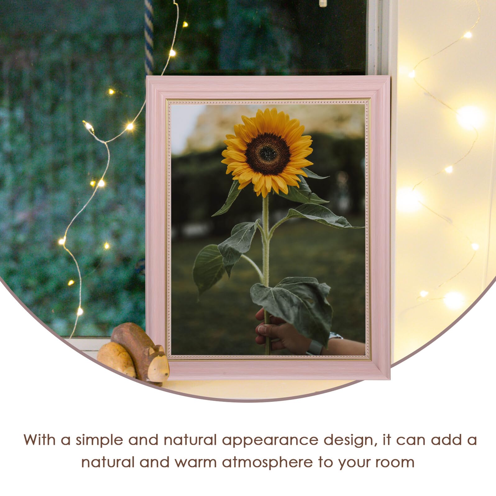 Cadre D'album Disque en Bois pour Peinture à L'huile, Bord Poli et Lisse, Assemblage Facile, Design Simple Naturel pour Décoration Murale D'garçon et Filles DIY