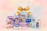 Kit Presente Chá de Bebê Fralda e Lenço Umedecido com Mimo