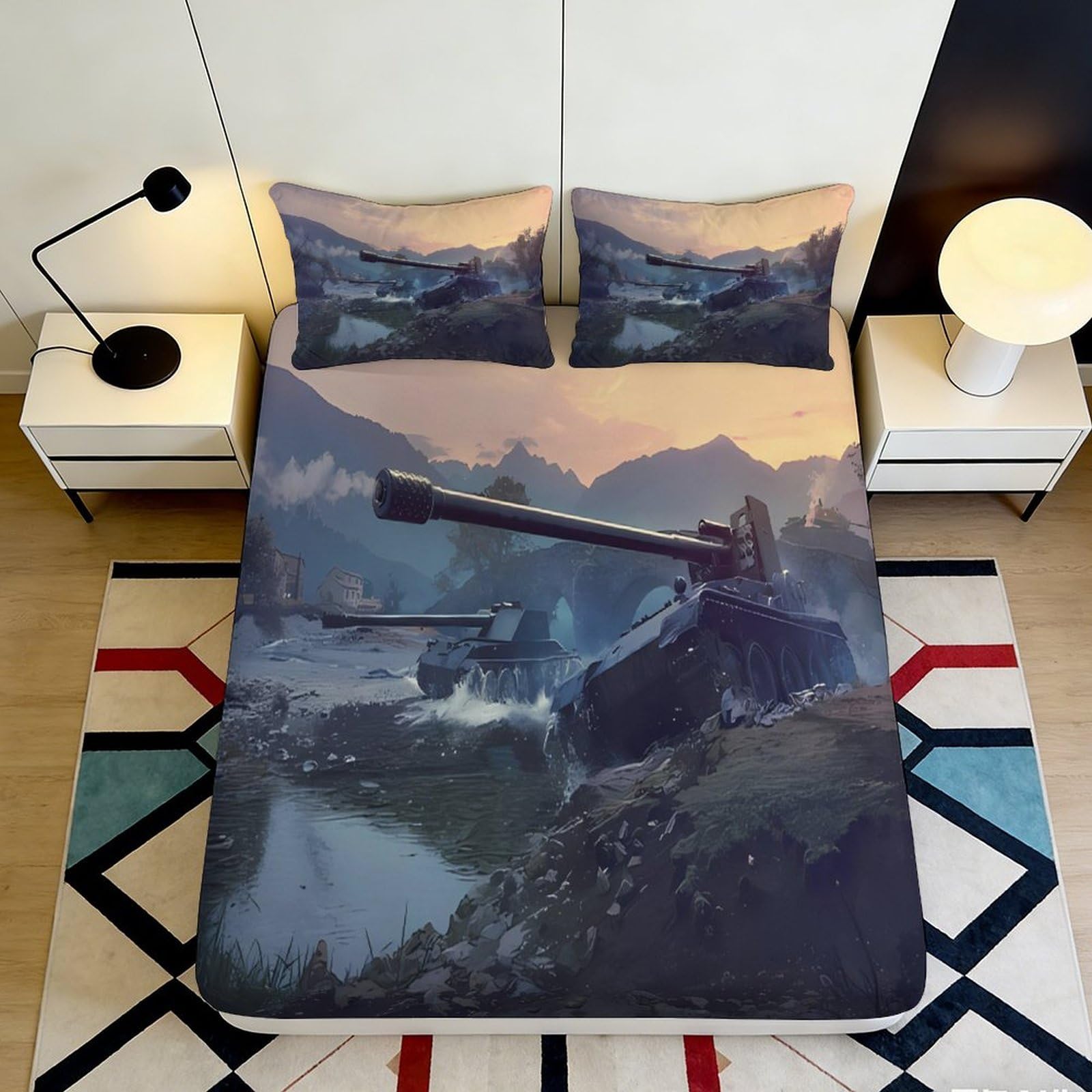 3D Printed Horse Sunflower Fitted Sheet Microfiber Deep Pocket Non-Slip Adult Bedroom Bedding Horse Mattress Fitted Cover Washable Protective 160x200x25cm