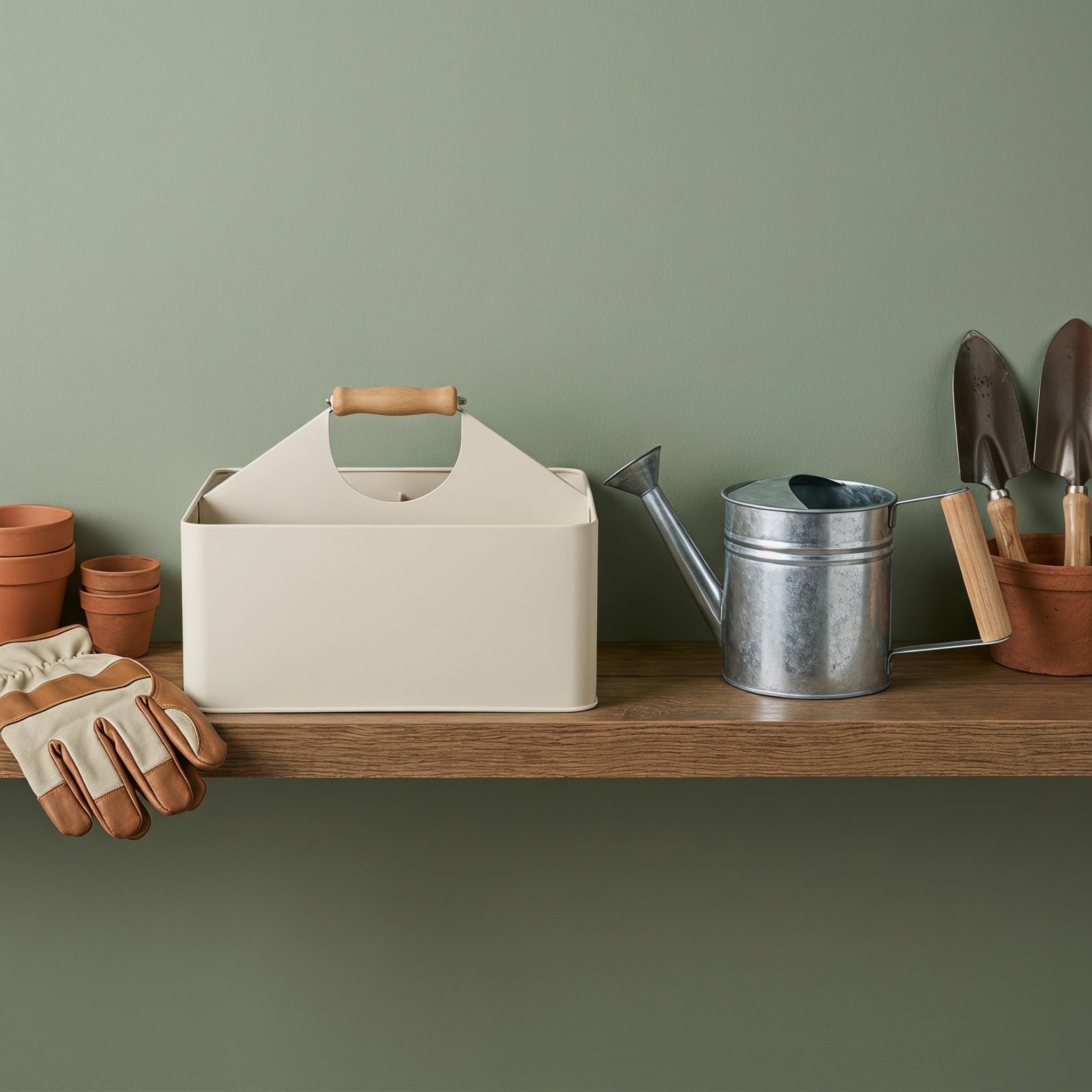 ifundom Metall Samen Organizer mit 4 Fächern und Holzgriff für Garten