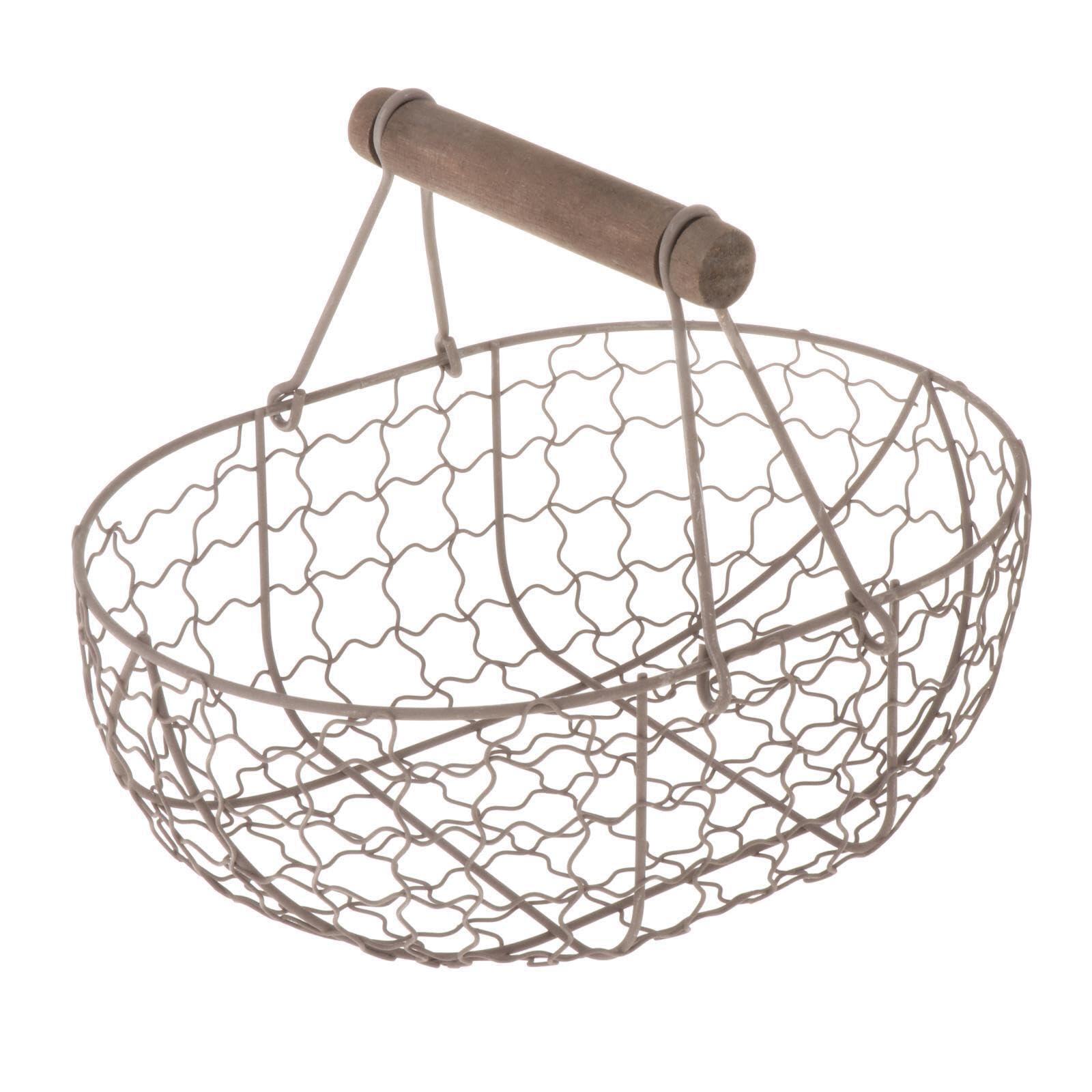 Zambuph Brown Lovers Decorative Fruit Basket Durable Iron Mesh L