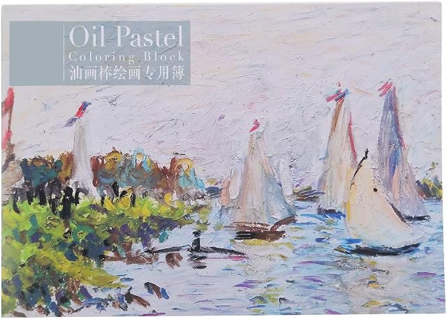 Atyhao Oil Pastel Pad, A4 20 Sheets Oil Pastel Paper Pad for Oil Pastel Painting 210 x 297mm