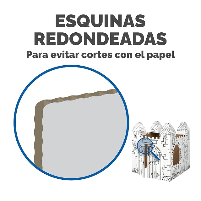 Foto 4 de 6 de BANKERS BOX Casa de Juegos de Cartón Castillo para Niños XL (108,8 x 94 x 94 cm)