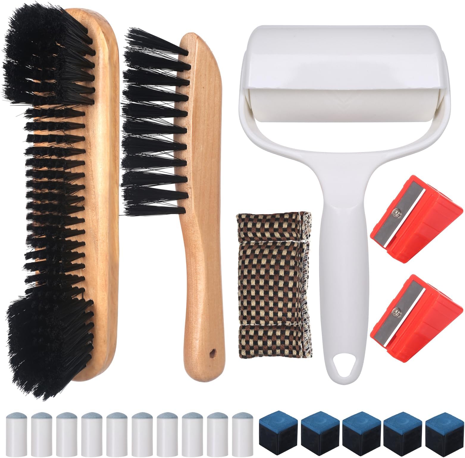 Vefungyan Cue Shaft Cleaning Wax Burnisher: Two‑Sided Billiard Pool Cue Stick Slicker Cloth Cleaner Pool Silky Shaft Wax Accessories