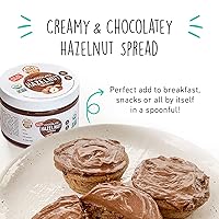 Vista 2 de BHU Keto - Crema de chocolate y avellana 000oz de azúcar 007oz de carbohidratos netos Siempre vegano orgánico sin lácteos y sin OMG tarro de 9