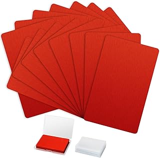 Aluminum Color Blank Nameplate, 15Pcs 86X54X0.8mm Blank Metal Card for Home Indoor DIY Signage Etching, Anodized Aluminum Plate for Laser Printing Engraving (Orange)