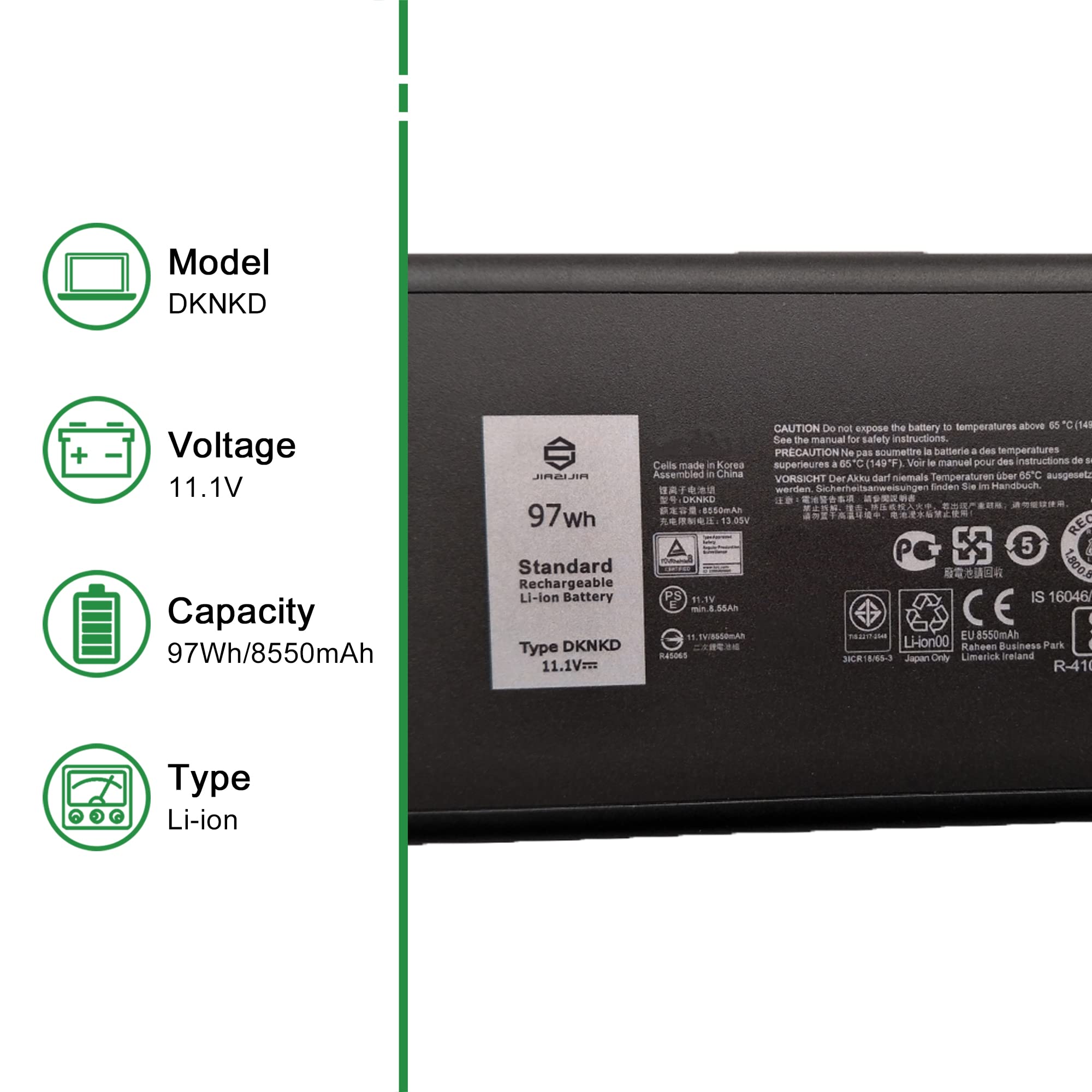 Amazon.com: JIAZIJIA DKNKD Laptop Battery Replacement for Dell