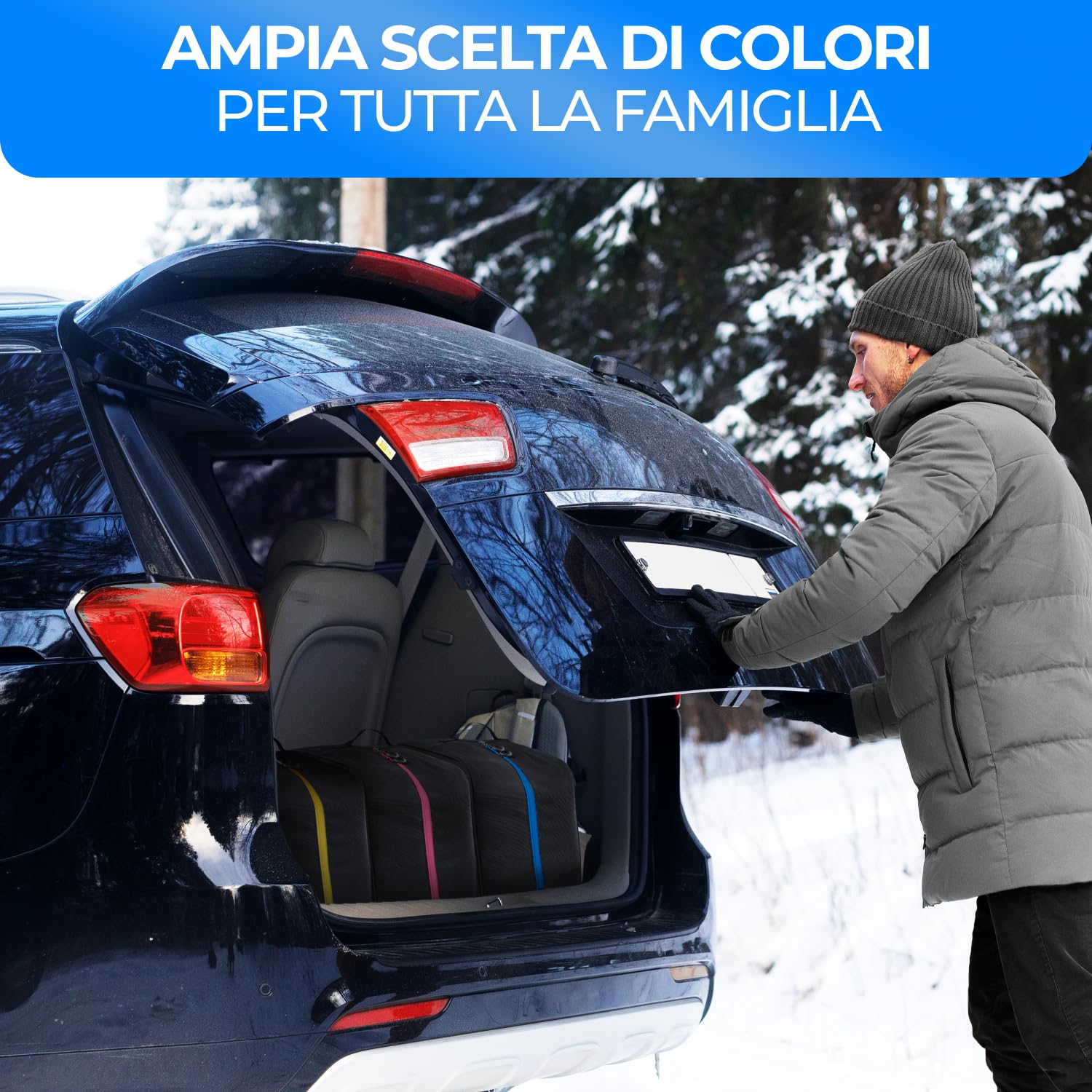 STYNGARD Set sacca sci e scarponi [a 180 cm] borsa porta sci e borsa porta scarponi [38 L] Modello Courchevel