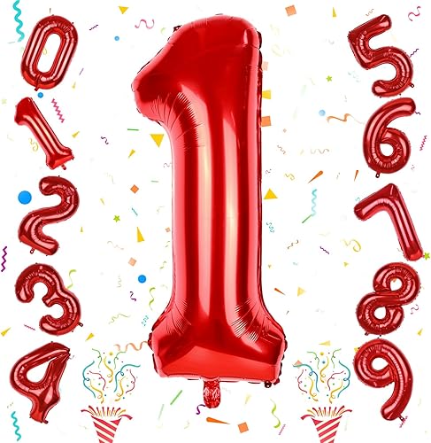 Vista 388 de Globos de 40 pulgadas, globo azul claro número 4, helio autoinflable de aluminio azul bebé para niños de 40 a 15 años, decoraciones de fiesta