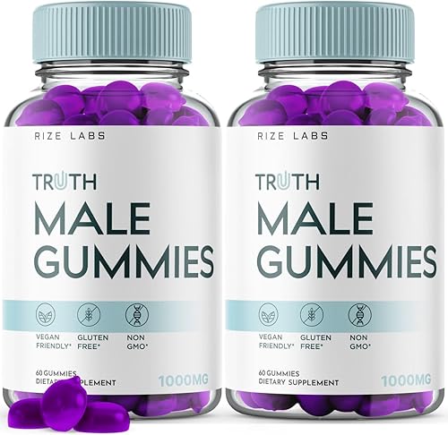 rize labs Truth - Gomitas masculinas - Gomitas ultra puras, gomitas ultra puras, suplemento vegano sin OMG, fórmula avanzada de 300 mg (120 gomitas)
