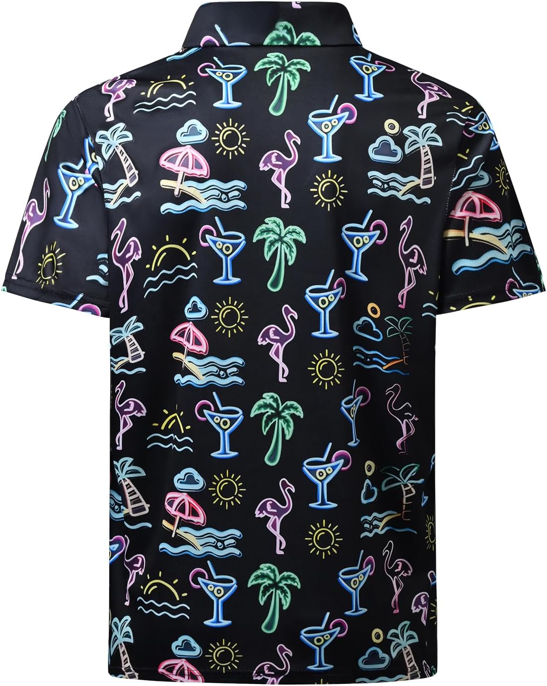 70s Outfits for Men Golf Polo Shirts Short Sleeve Disco Retro Paisley Button Vintage Dry Fit Funny Clothes - Image 6