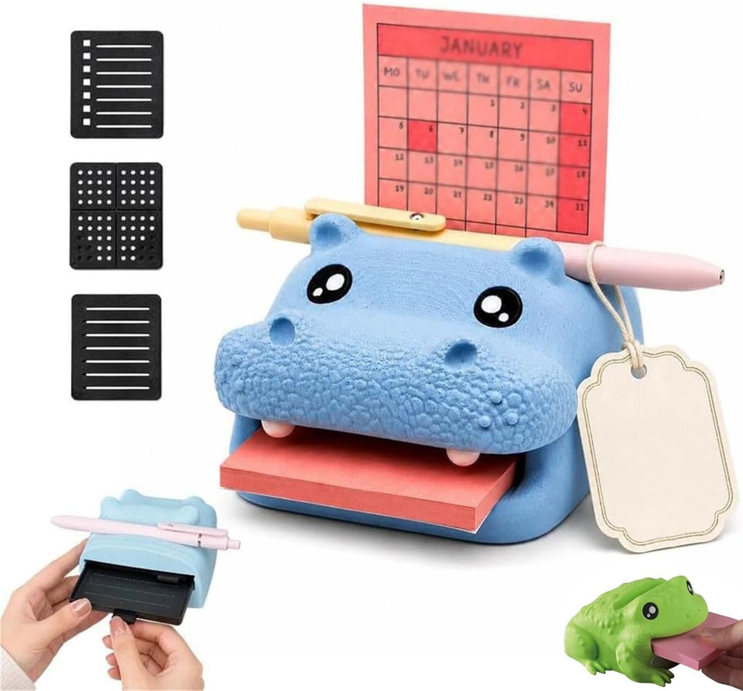 Desk Organizer Sticky Note Holder|Frog Desk Organizer with Pen Rest (#3)