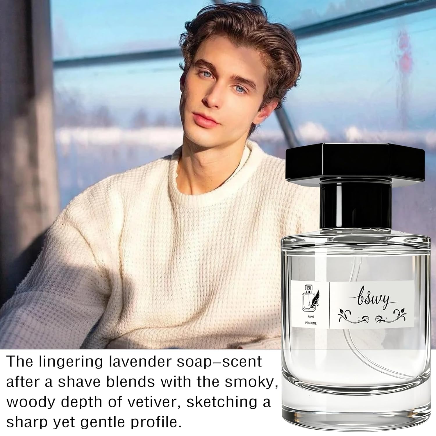 Perfume for Men - Eau de Parfum, Floral and Woody with Notes of Woody, Rose & Vanilla, Long Lasting Fragrances for Men 1.69 Fl Oz - Image 4