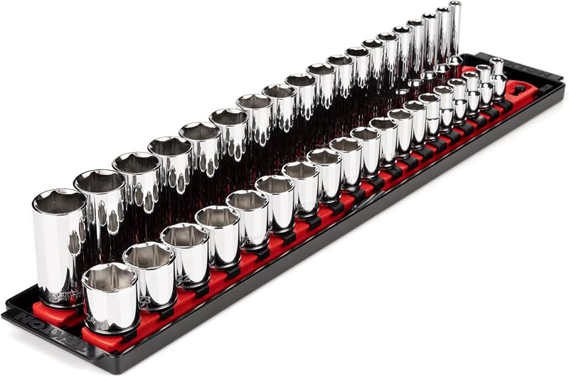 Juego de vasos de 6 puntos con accionamiento de 3/8 de pulgada TEKTON, 38 piezas | SHD91211