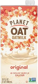 Planet Oat Original Oatmilk Dairy-Free Non-GMO Gluten-Free Calcium-Rich 32oz Pack of 6