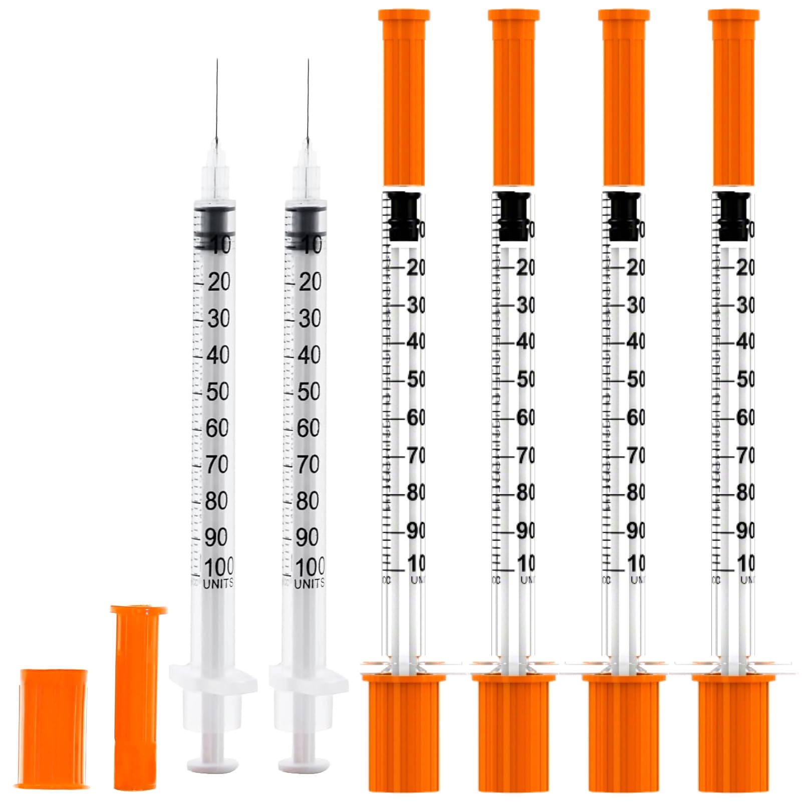 1CC Disposable Syringe with Needle - 30G 5/16" (8mm) 1ml/cc, Individually Wrapped, Lab Supplies, 30 Pack