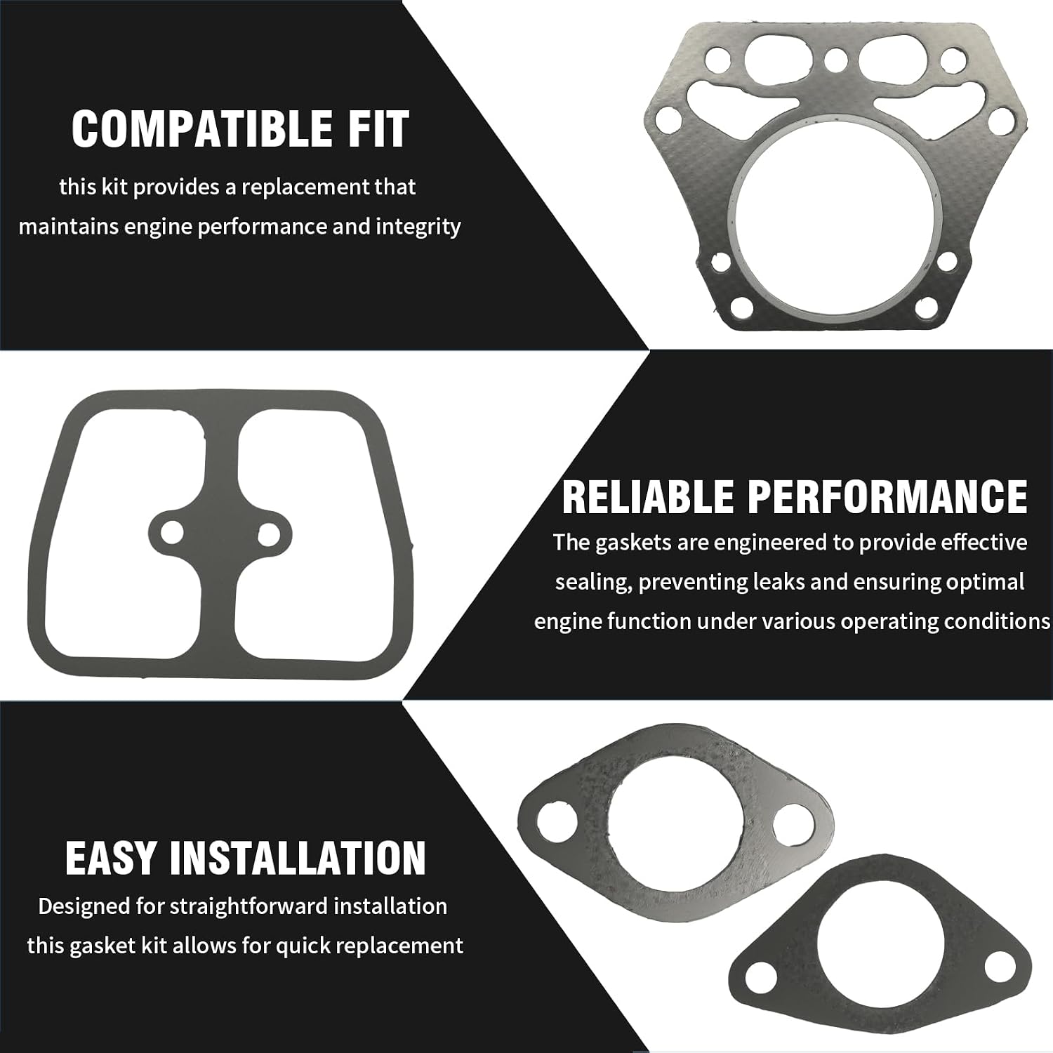 11004-7006 Gasket Kit, Replacement for Kawasaki FH601V FH641V FH680V FH721V Engines, Replaces 11060-7011, 11060-7013, 11060-7016, 11061-7019