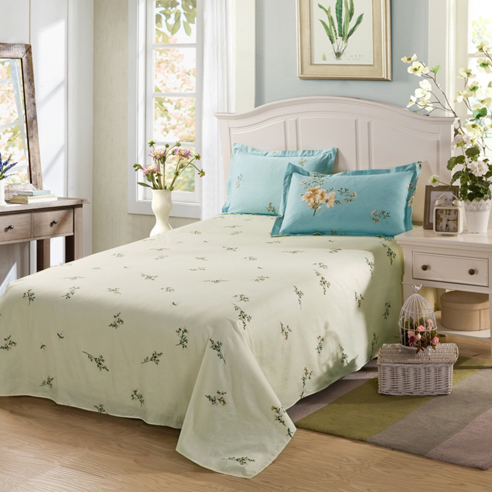 Draps en coton lit double 230x250cm parfaits pour vos nuits d'été